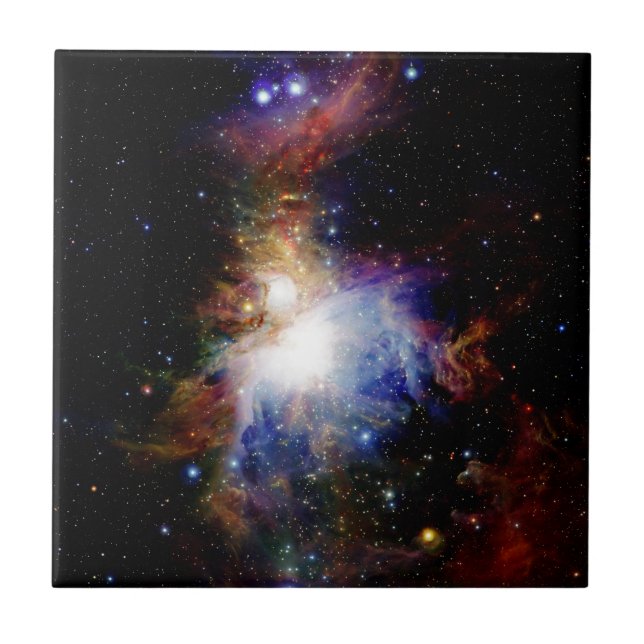 Azulejo De Cerámica Nebulosa colorida (Frente)