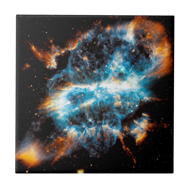 Azulejo De Cerámica Nebulosa planetaria NGC 5189 - Foto espacial Hubbl (Frente)
