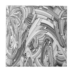 Azulejo De Cerámica Negro y blanco moderno