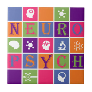 Azulejo De Cerámica Neuropsicología - regalos para los neuropsicólog