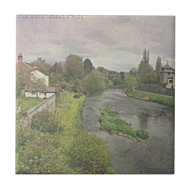 Azulejo De Cerámica Newtown, Powys (Frente)