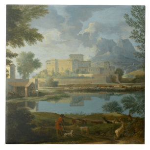 Azulejo De Cerámica Nicolas Poussin - Paisaje con calma