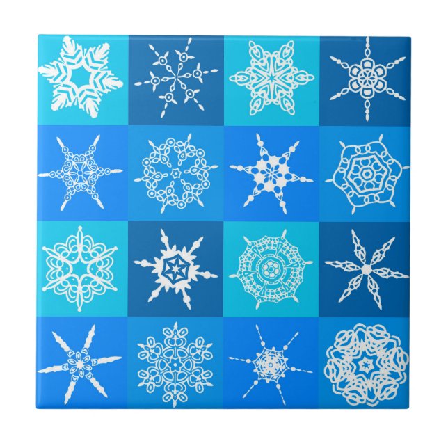 Azulejo De Cerámica Nieve sobre nieve (Frente)