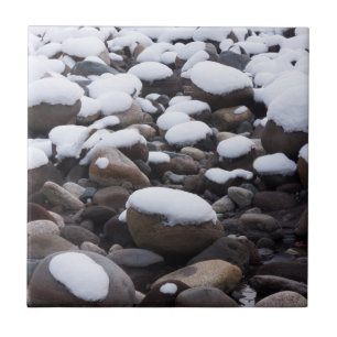 Azulejo De Cerámica Nieve y rocas, parque nacional Mt. Rainier