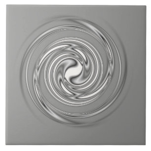 Azulejo De Cerámica Nilo cerámico de espiral gris