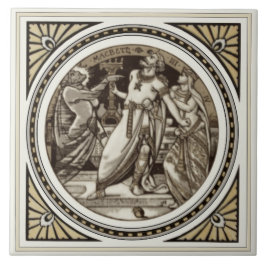 Azulejo De Cerámica Nilo literario de Repro Minton Shakespeare Macbeth