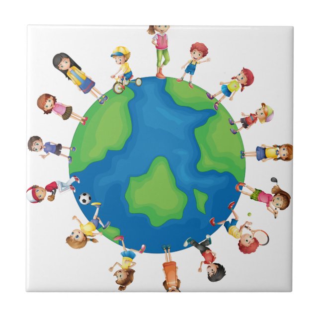 Azulejo De Cerámica Niños (Frente)