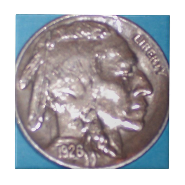 Azulejo De Cerámica Níquel del búfalo (Frente)