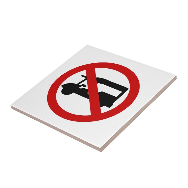 Azulejo De Cerámica NO TAXI ⚠ Tk-Tuk ⚠ (Lado)