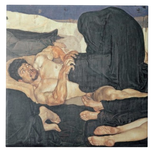 Azulejo De Cerámica Noche, 1890 (aceite en lona) (Frente)