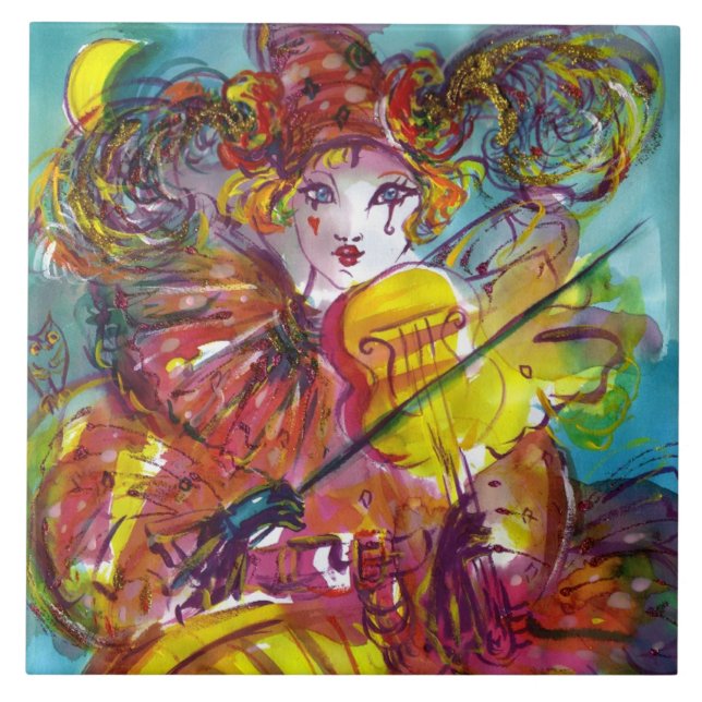 Azulejo De Cerámica Noche de Carnaval PIERO / Veneciano (Frente)