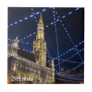 Azulejo De Cerámica Noche en Bruselas