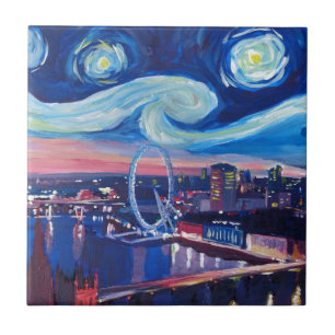 Azulejo De Cerámica Noche estrellada en Londres
