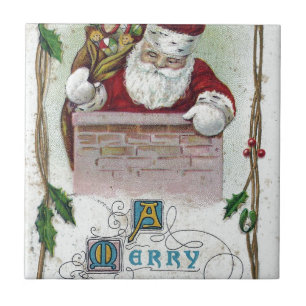 Azulejo De Cerámica Nochebuena vintage