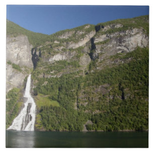 Azulejo De Cerámica Noruega, Geirangerfjord (UNESCO), Geiranger.