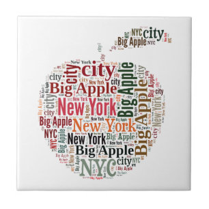 Azulejo De Cerámica Nube de palabras de Nueva York