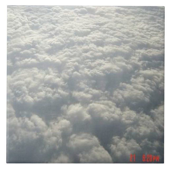 AZULEJO DE CERÁMICA NUBES DE FLUJO BLANCO (Frente)