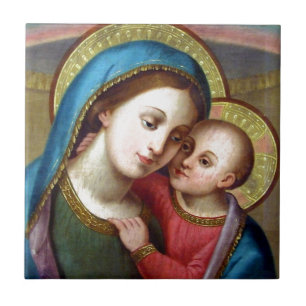 AZULEJO DE CERÁMICA NUESTRA DAMA REFUGIO DE PECADORES