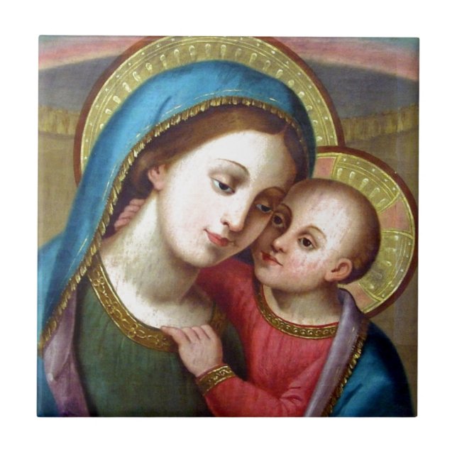 AZULEJO DE CERÁMICA NUESTRA DAMA REFUGIO DE PECADORES (Frente)