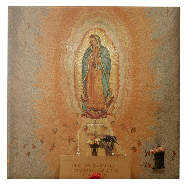 Azulejo De Cerámica Nuestra señora de Guadalupe (Frente)