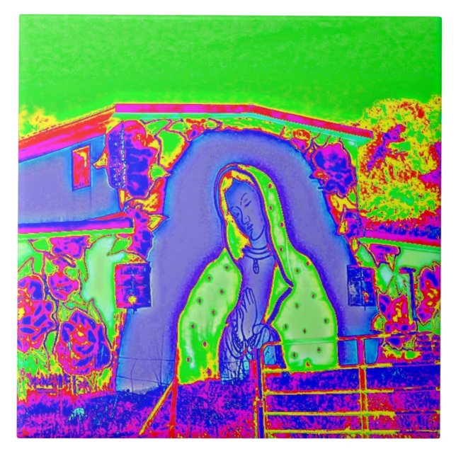 Azulejo De Cerámica Nuestra Señora De Guadalupe (Frente)