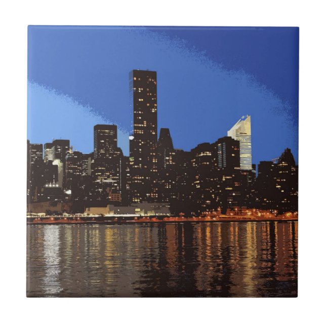 Azulejo De Cerámica Nueva York 2001 (Frente)