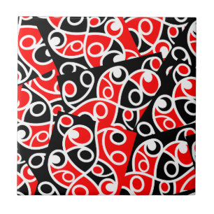 Azulejo De Cerámica Nueva Zelanda tribal maori Kowhaiwhai