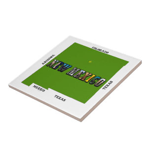 Azulejo De Cerámica Nuevo mapa de México - Texto de la foto