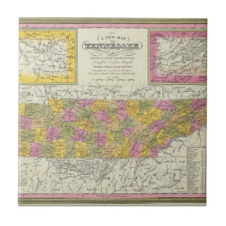 Azulejo De Cerámica Nuevo mapa de Tennessee