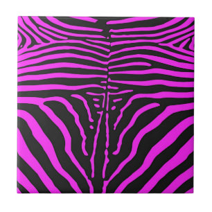 Azulejo De Cerámica Nuevos accesorios de impresión de cebra negra rosa
