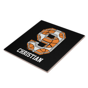 Azulejo De Cerámica Número de baloncesto 9 personalizado