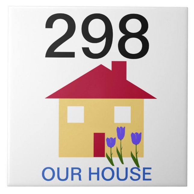 Azulejo De Cerámica número de casa (Frente)