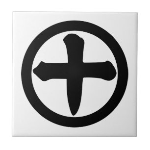 Azulejo De Cerámica Número diez kanji en círculo