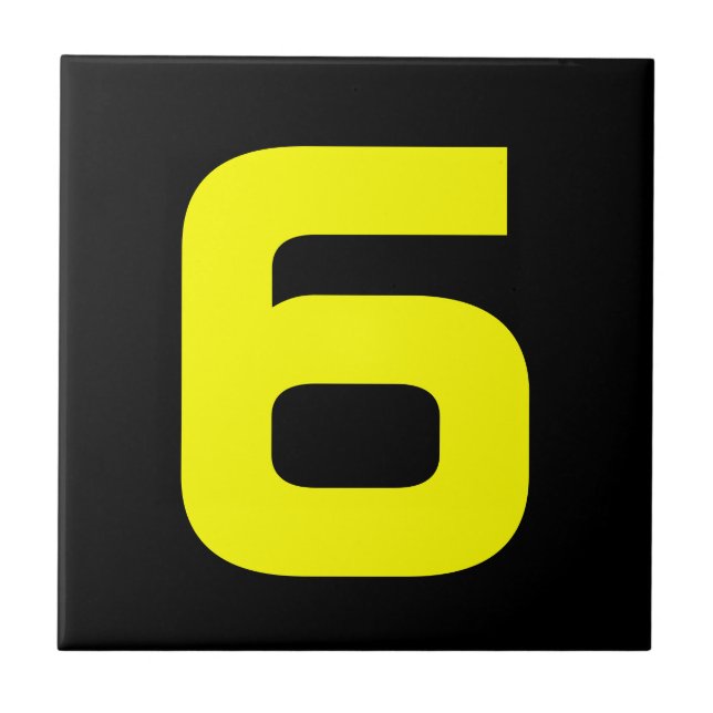 Azulejo De Cerámica Números de la Casa Funky (Frente)