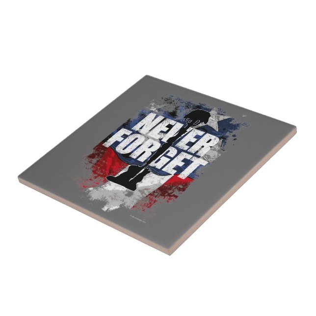 Azulejo De Cerámica Nunca olvidar (Día de la Memoria) (Lado)