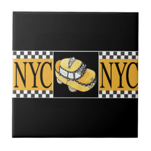 Azulejo De Cerámica NYC Taxi Cab