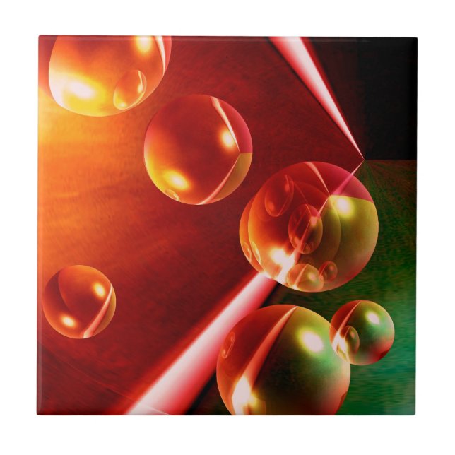 Azulejo De Cerámica Obra abstracta contemporánea de Serdar Hizli (Frente)