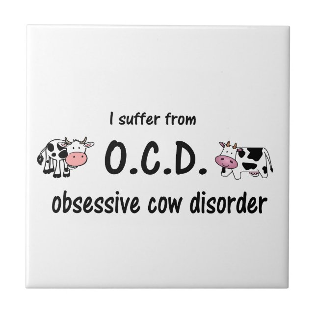 Azulejo De Cerámica OCD Cow (Frente)