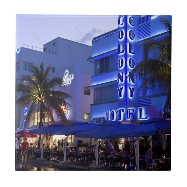 Azulejo De Cerámica Ocean Drive, South Beach, Miami Beach 2 (Frente)