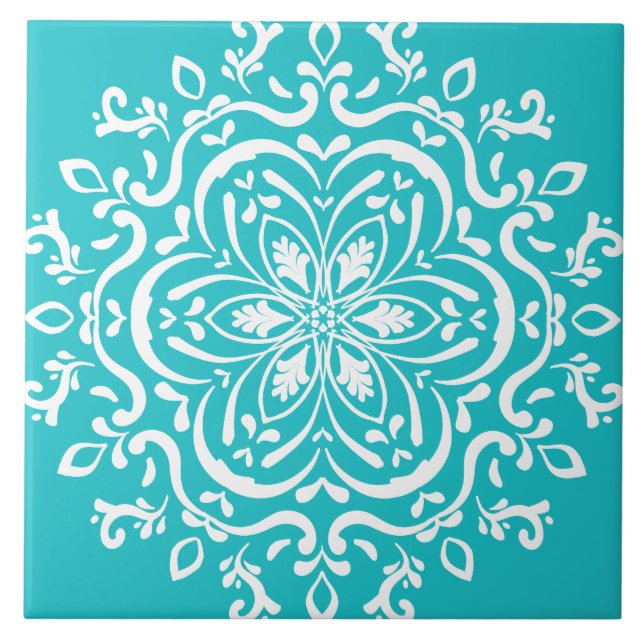 Azulejo De Cerámica Oceana Mandala (Frente)