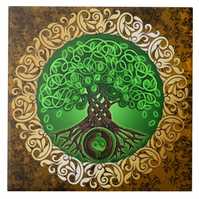 Azulejo De Cerámica Ofrecimiento ritual de la brujería medieval de (Frente)