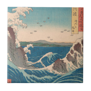 Azulejo De Cerámica Olas japonesas Naruto Remolino Arte Oceánico