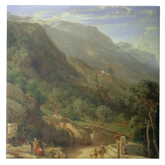 Azulejo De Cerámica Olivares en Varenna, lago Como, Italia, 1861 (o (Frente)