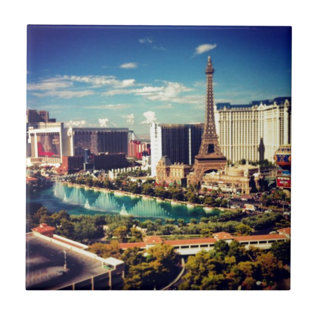 Azulejo De Cerámica Opinión de la tira de Las Vegas (Frente)