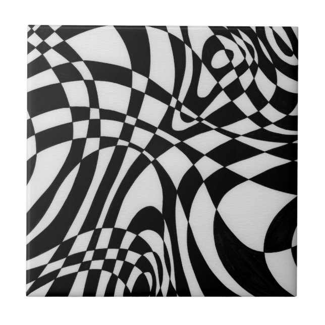 Azulejo De Cerámica Óptica #1 de Michael Moffa (Frente)