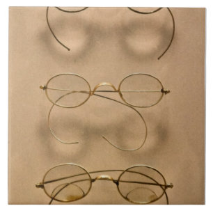 Azulejo De Cerámica Optometrista - Marcos de oro simples