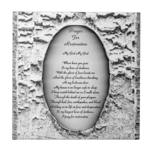 Azulejo De Cerámica Oración Por La Restauración