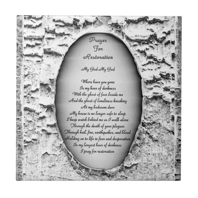 Azulejo De Cerámica Oración Por La Restauración (Frente)