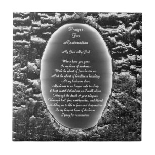 Azulejo De Cerámica Oración Por La Restauración