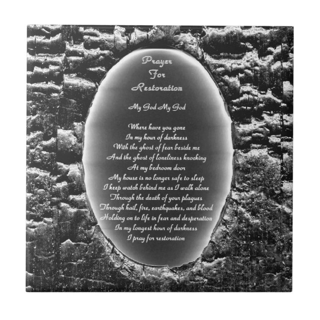 Azulejo De Cerámica Oración Por La Restauración (Frente)